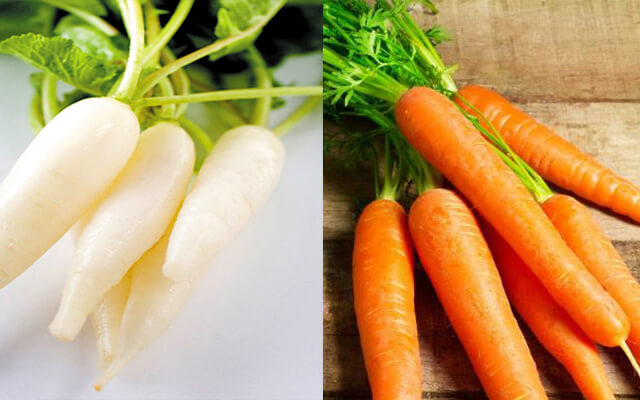 củ cải kg nên ăn cùng cà rốt